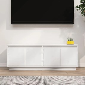 Comoda TV, alb, 110x34x40 cm, lemn masiv de pin 1, Alb