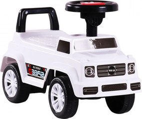 Masinuta cu Functie de Trotineta Fara Pedale Pentru Copii NOVOKIDS™ Speedy , Maxim 25 Kg, Cu Melodii si Sunete, Spatar de Protectie si Volan, ALB