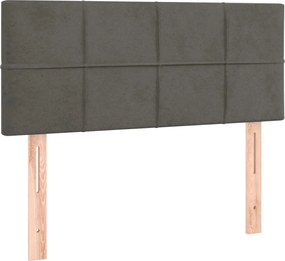 vidaXL Tăblie de pat, gri închis, 100x5x78/88 cm, catifea