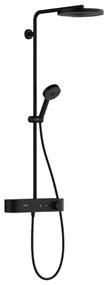 Coloana de dus cu baterie termostatata Hansgrohe Pulsify S 3 tipuri de jet negru mat