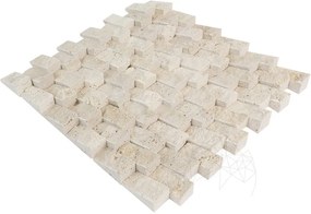 Mozaic Travertin Classic Scapitat Siding 2.5 x 5 cm