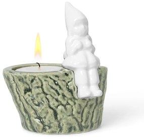 Sfeșnic de Crăciun din porțelan și gresie Kähler Design Christmas Tales, lungime 8,5 cm