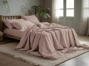 Lenjerie de pat muselina MOELLIN roz antic Dimensiunile lenjeriei: 70 x 90 cm | 140 x 200 cm