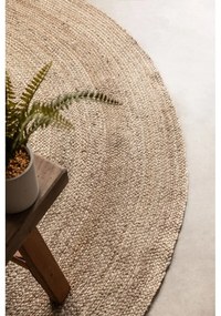 Covor în culoare naturală reversibil rotund din iută ø 140 cm Braided Grey – Hanse Home