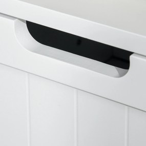 Kleankin Mobilă Baie Multifuncțională cu 2 Uși și Etajeră, 2 Sertare Reglabile, Dimensiuni 60x30x108.8cm, Alb Elegant | Aosom România