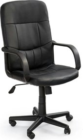 Scaun birou DENZEL, negru, piele ecologica, 58x60x100/110 cm