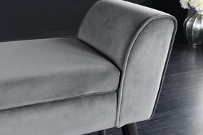 Bancheta eleganta, tapitata Scarlett 90cm, catifea gri A-43278 VC