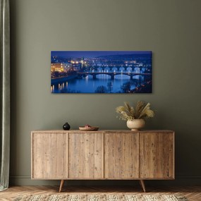 Tablou cu podurile din Praga (120x50 cm)