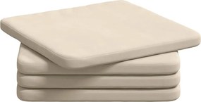 vidaXL Perne de Șezut 4 pcs Bej 40 x 40 x 3 cm Țesătură din microfibră