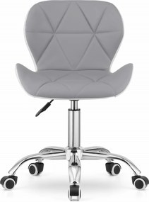 OFERTA Scaun de birou alb-gri AVOLA din piele eco II. calitate