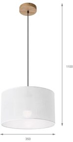 Lustr pe cablu ANTONIO 1xE27/60W/230V stejar