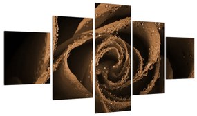 Tablou cu trandafiri cu picături (125x70 cm), în 40 de alte dimensiuni noi