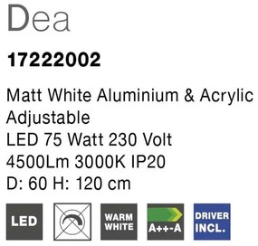 Lustra moderna suspendata, diametru 60cm, LED DEA NVL-17222002