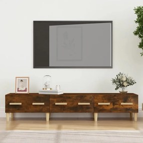 817507 vidaXL Comodă TV, stejar fumuriu, 150x34,5x30 cm, lemn compozit