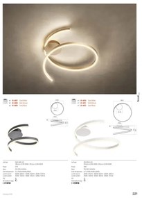 Plafonieră LED dimmabilă SCROLL, 38W/230V, auriu - Redo 01-4011