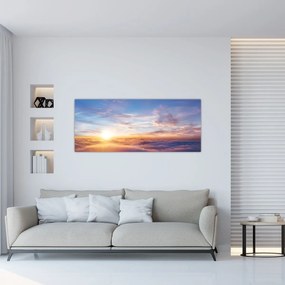 Tablou - Apus de soare deasupra norilor (120x50 cm)
