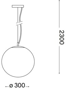 Lustră pe cablu Ideal Lux MAPA 1xE27/42W/230V d. 30 cm transparent