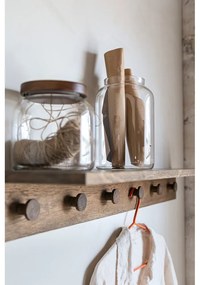 Cuier de perete maro cu raft din lemn de stejar 90 cm Showcase – Mette Ditmer Denmark