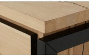 Pantofar Cu 4 Usi Si 2 Sertare Reno, Furnir Din Lemn Masiv, Smoked Oak,108 Cm