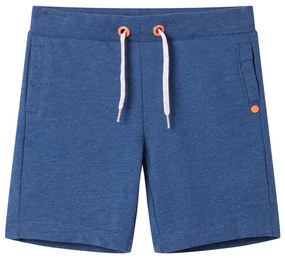 Pantaloni scurți pentru copii cu șnur, albastru melanj închis, 140
