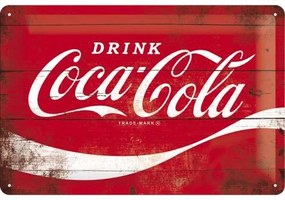 Placă metalică Coca-Cola - Logo Classic, (30 x 20 cm)