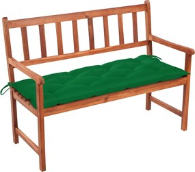 vidaXL Bancă de grădină cu pernă, 120 cm, lemn masiv de acacia