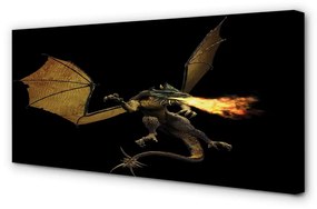 Tablouri canvas dragon de foc-respirație