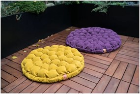 Pernă relaxare cu bile de masaj Linda Vrňáková Bloom, ø 75 cm, galben