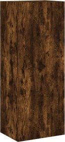 vidaXL Comodă TV de perete stejar fumuriu 40,5x30x102cm lemn prelucrat