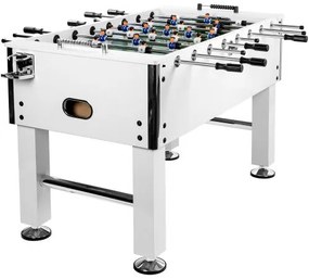 Masă de fotbal profesional Leeds, 140 x 73 x 87 cm, alb