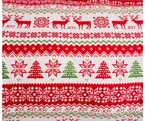 2x lenjerie de pat din microplus CHRISTMAS JOY alb + cearsaf din microplus SOFT 180x200 cm alb