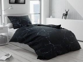 Lenjerie de pat bumbac ASCONA negru Dimensiune lenjerie de pat: 2 buc 70 x 90 cm | 200 x 220 cm