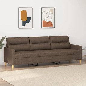 348814 vidaXL Canapea cu 3 locuri, taupe, 210 cm, material textil