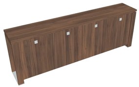 Dulap mic Verno+ S 260 x 46 x 90 cm, nuc / portocaliu