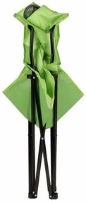 Set camping - 2x scaune pliante cu suport - verde deschis