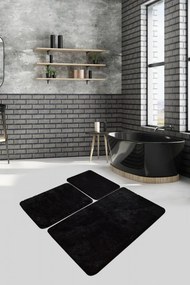 Set 3 Covorase de Baie Havai, Acrilic, Negru