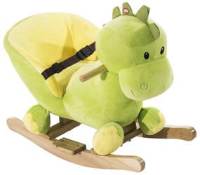 HOMCOM, balansoar dragon copii 60x33x45cm, verde si galben | Aosom Romania