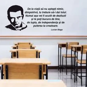 Sticker perete citat Lucian Blaga