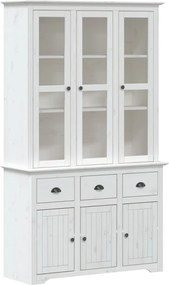 vidaXL Dulap Înalt "BODO", alb, 115,5x43x200,5 cm, lemn masiv de pin