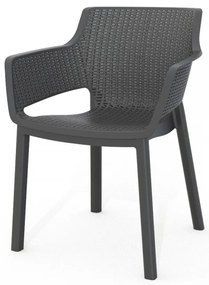 Scaun de grădină din plastic Eva, grafit