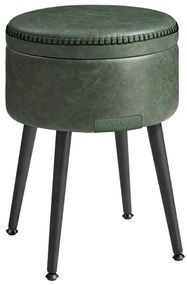 Taburet din piele CORE, verde