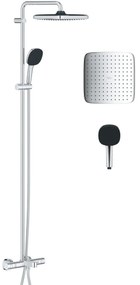Grohe Vitalio Comfort set cada si dus perete cu termostat da StarLight Chrome 26984001