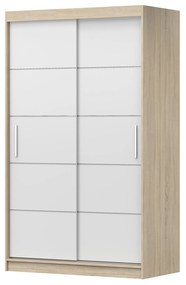Dulap de haine Nestor 06 (stejar sonoma + alb). 1071538