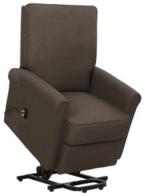 329724 vidaXL Fotoliu cu ridicare, maro închis, material textil