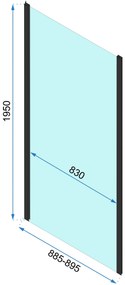 Cabina dus Rapid Slide Auriu 100x90cm, Rea