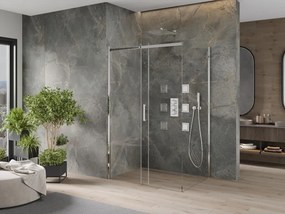 Mexen Omega cabina de duș culisantă 100 x 80 cm, transparentă, crom - 825-100-080-01-00