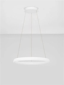 Lustra circulara aluminiu alb LED CCT OVIA 60cm