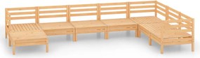 vidaXL Set mobilier de grădină, 8 piese, lemn masiv de pin