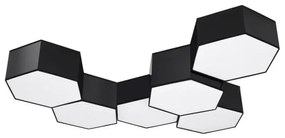 Plafonieră SUNDE 2xE27/60W/230V 15,5 cm neagră Sollux SL.1061