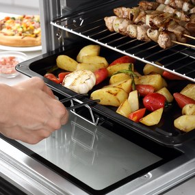 HOMCOM Mini Cuptor Electric 32L – Temperatură Reglabilă, Cronometru, 3 Moduri de Gătit | Aosom Romania
